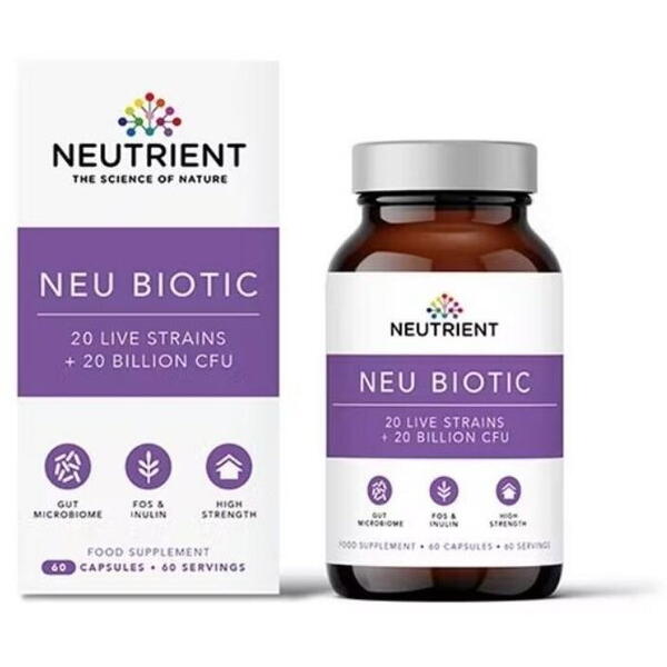 Neu Biotic Multi Strain Probiotic 20 miliarde (60 capsule), Neutrient