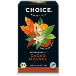 Ceai negru bio cu cacao si portocale, 20 pliculete a 2g / 40.0g Choice®