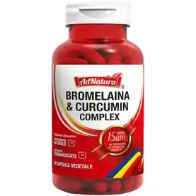 Adserv Bromelaina si Curcumin complex, 30 capsule, AdNatura