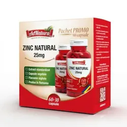 Pachet Zinc Natural 60+30 capsule AdNatura