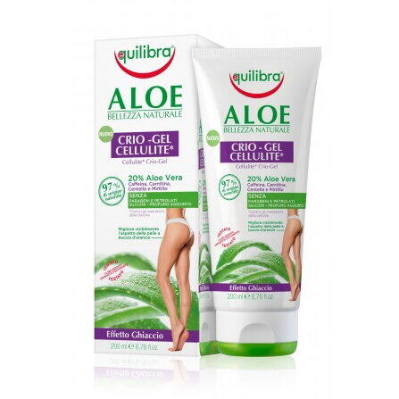 Equilibra Gel anticelulitic Aloe Crio Gel, Produs cosmetic impotriva imperfectiunilor cauzate de celulita, 200 ml