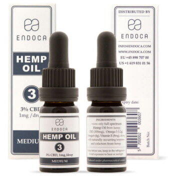 Endoca Hemp Oil  3%, 10ml , 300 mg CBD