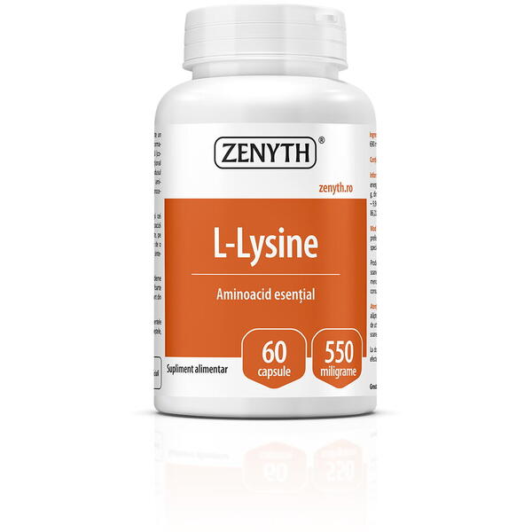 L-Lysine, 550 mg, 60 capsule, Zenyth