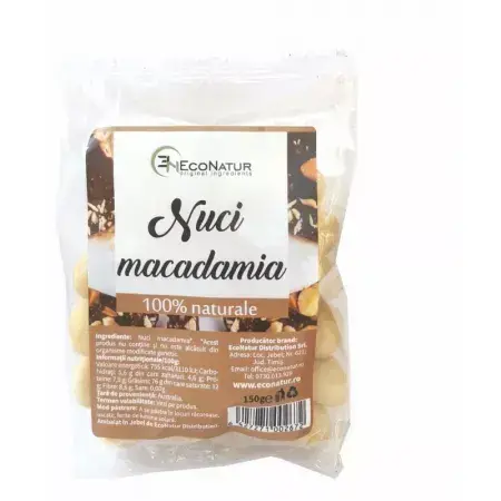 ECO NATUR Nuci de Macadamia, 150g, EcoNatur
