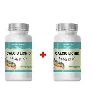 Cosmo Pharm Pachet Calciu lichid 90 + 30 capsule, Cosmopharm