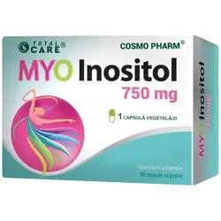 MYO Inositol – Sanatate Ovariana, Echilibru Hormonal, Fertilitate 750 mg 30cps+30cps blister