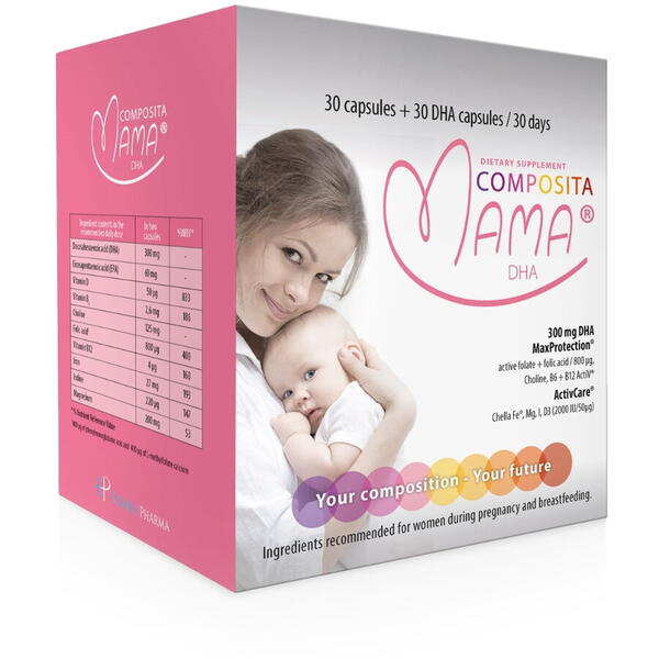 Composita Mama DHA, 30 capsule + 30 capsule, Establo Pharma