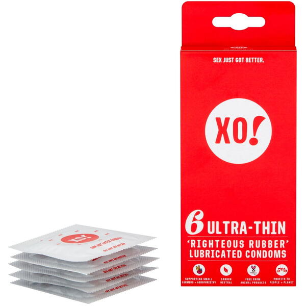 Flo Prezervative din latex natural 100%, Ultra Subtiri, XO!, 6 buc