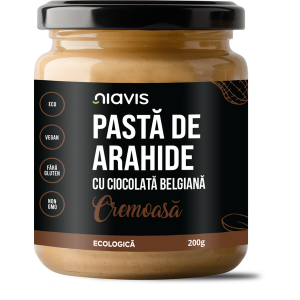 Niavis Pasta de Arahide cu Ciocolata Belgiana Cremoasa Ecologica/BIO 200g