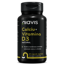 Calciu + Vitamina D3 nATURAL 60 cps