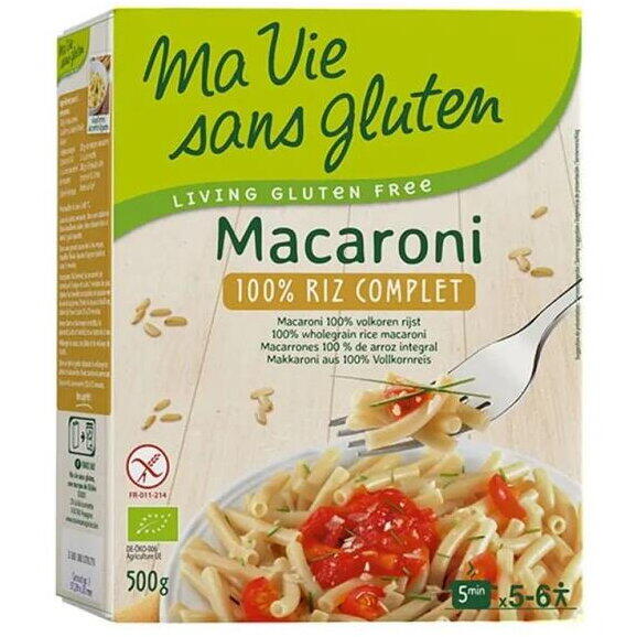 Ma vie sans Gluten Macaroane din orez integral fără gluten 500g