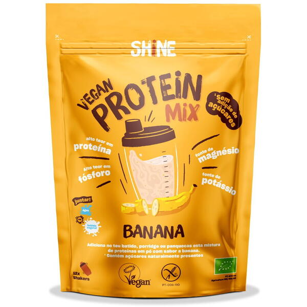 Shake proteic BIO cu banane Shine Drinks 250g