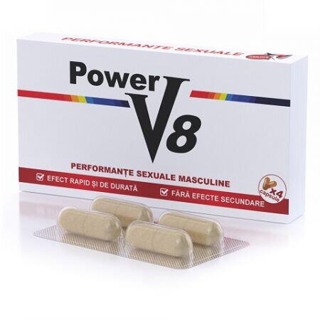 Stimulent sexual, 4 capsule, Power V8