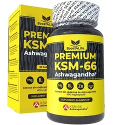 Ashwagandha KSM-66 Premium, 60 capsule vegane, Boost4Life
