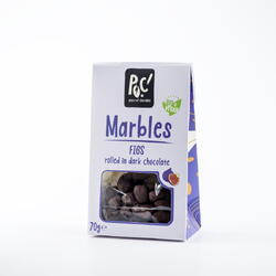 Marbles smochine acoperite cu ciocolata neagra, ecologice 70 gr