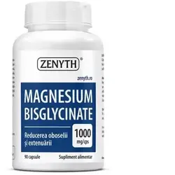 Magneziu Bisglicinat, 1000 mg, 90 capsule, Zenyth