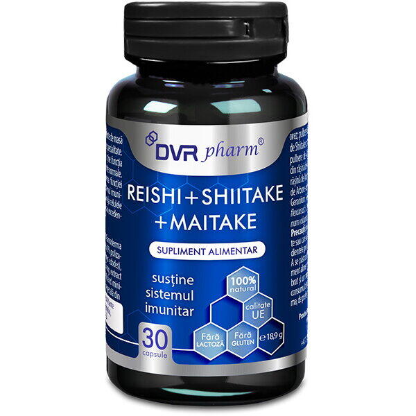 Dvr Pharm Reishi + Shiitake + Maitake – 30 de capsule