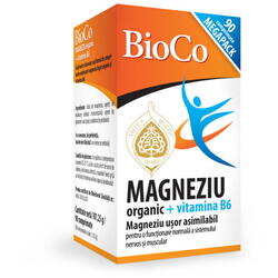 BioCo Magneziu organic 100mg + Vit B6 2mg x 90 cpf