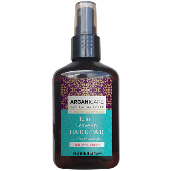 Spray reparator 10 in 1 fara clatire cu ulei de argan si unt de shea, Arganicare, 150 ml