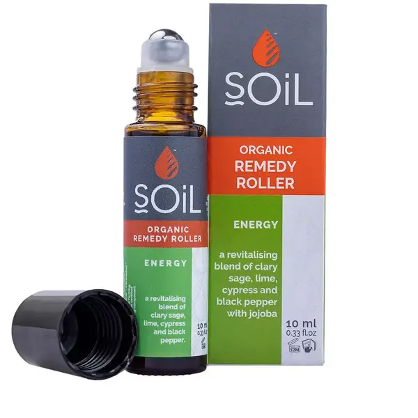 Organic India SOiL Roll-On Energy cu Uleiuri Eseniale Pure Organice ECOCERT 10 ml  Energizant NOU