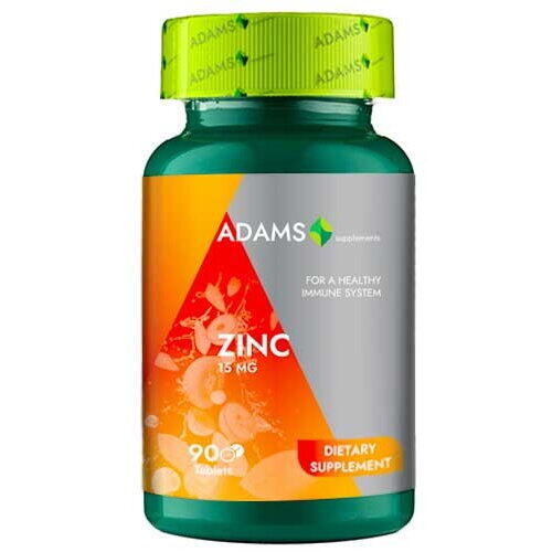 Zinc 15mg, 90 tablete, Adams Vision