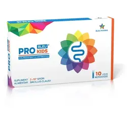 Probiotic pentru copii Pro Kids Bleu, 10 fiole x 5 ml, Bleu Pharma