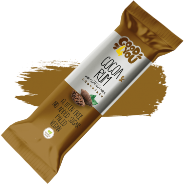 Health Market Baton cacao si rom invelit in ciocolata - 25 g