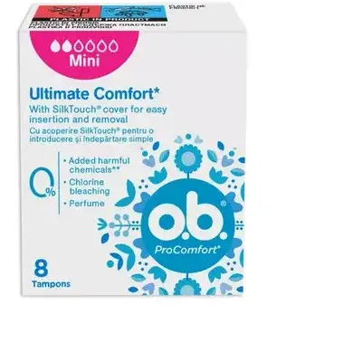 Johnson&Johnson Tampoane ProComfort Mini, 8 bucati, OB