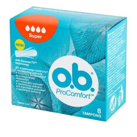 Johnson&Johnson Tampoane ProComfort Super, 8 bucati, OB