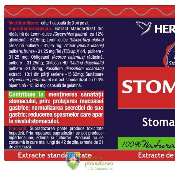 Herbagetica StomaCalm 60 capsule