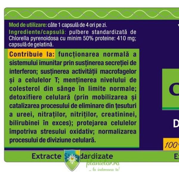 Herbagetica Chlorella 410mg 60 capsule +10 capsule Cadou