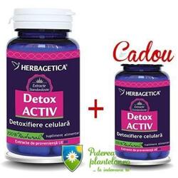 Detox Activ 60 cps + 10 cps Cadou