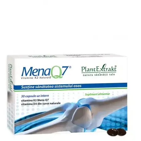 PlantExtrakt MenaQ7 vitamina K2 naturala, 30 capsule, Plant Extrakt