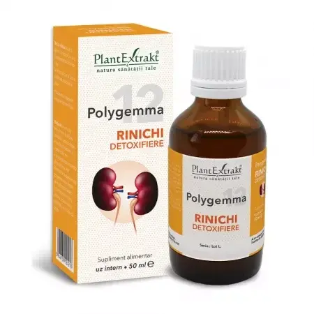 PlantExtrakt Polygemma 12, Rinichi detoxifiere, 50 ml, Plant Extrakt