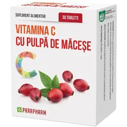 Vitamina C cu pulpa de macese 30 tablete