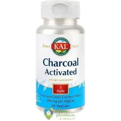 Charcoal activated (carbune medicinal) 280mg 50 capsule
