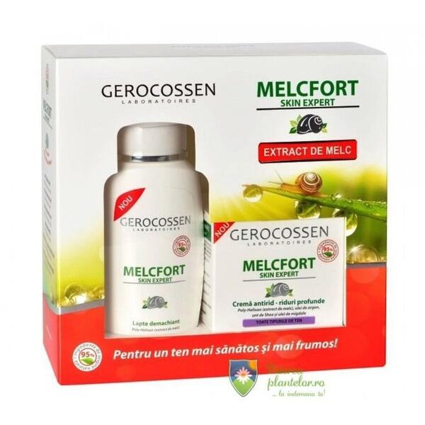 Gerocossen Set Cadou Crema antirid Melcfort riduri profunde + Lapte demachiant
