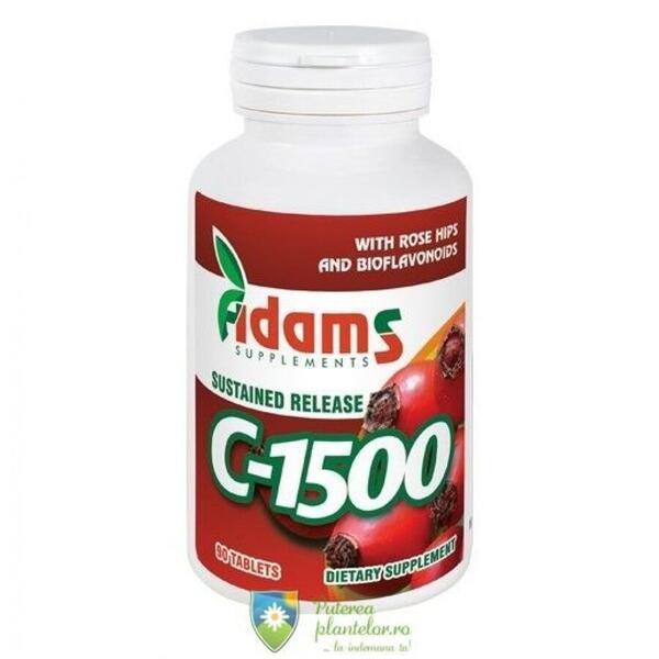 Adams Vision Vitamina C cu macese 1500mg 90 tablete