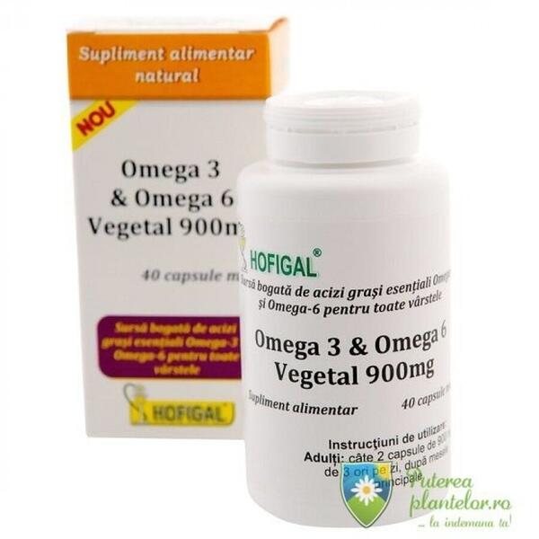 Hofigal Omega 3 omega 6 vegetal 900mg 40 capsule