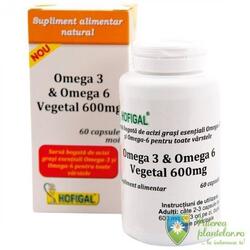Hofigal Omega 3 omega 6 vegetal 600mg 60 capsule