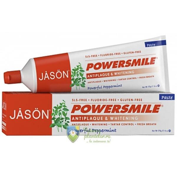 Pasta de dinti Power Smile, pentru albirea dintilor si respiratie proaspata, Jason, 119 g