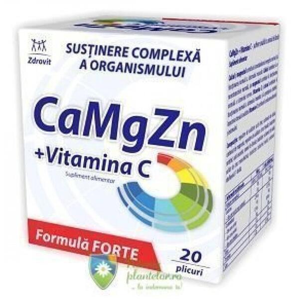 Zdrovit Ca Mg Zn + vitamina C forte 20 plicuri