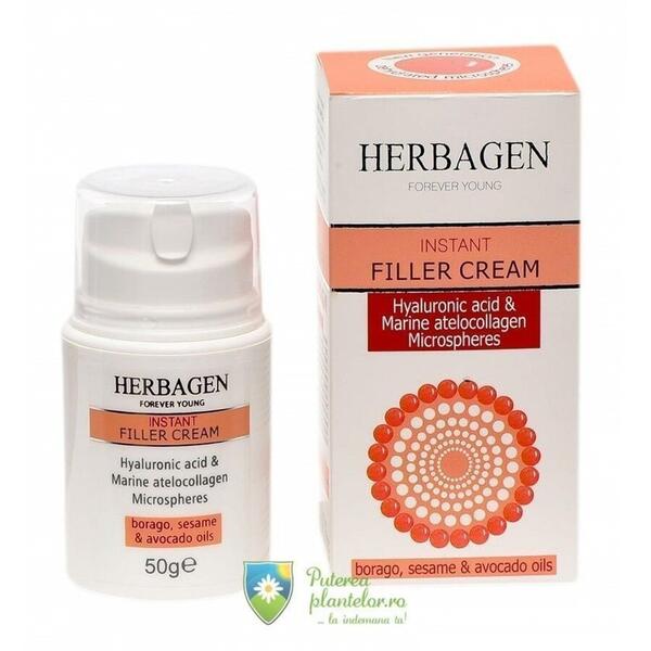 Herbagen Crema filler cu Acid Hialuronic si Atellocolagen 50 gr