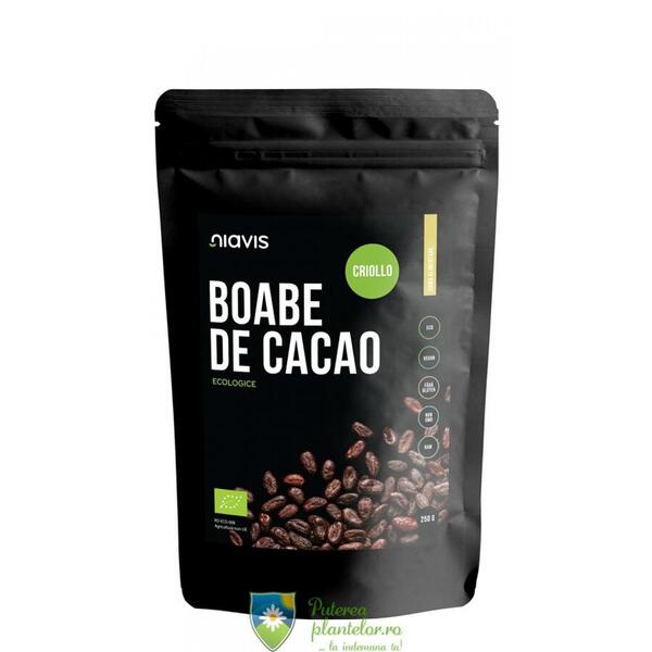 Niavis Boabe cacao intregi Ecologice/Bio 250 gr