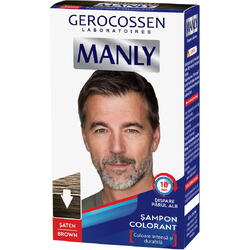 Sampon colorant pentru barbati saten Manly, 25 ml, Gerocossen