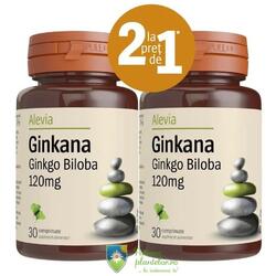Ginkana Ginkgo Biloba 120mg 30 comprimate + 30 cpr Cadou