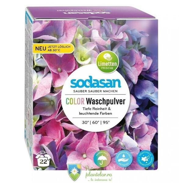 Sodasan Detergent Bio Praf Compact rufe albe si color 1010 gr