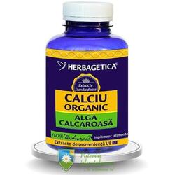 Herbagetica Calciu organic Alga calcaroasa 120 capsule