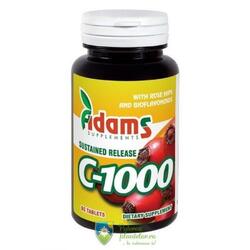 Adams Vision Vitamina C 1000mg cu macese 60 tablete