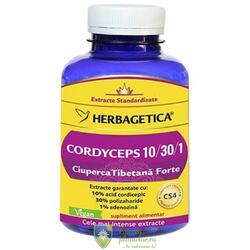 Herbagetica Cordyceps Ciuperca Tibetana Forte 120 capsule